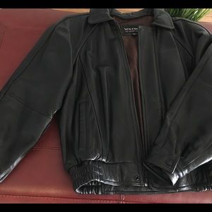 Wilsons Leather Mens Bomber Jacket Sz Med
